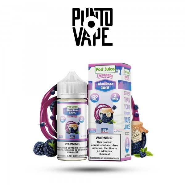 POD JUICE - BLUE RAZZ JAM - 100ML