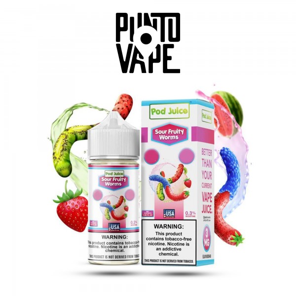 POD JUICE - SOUR FRUITY WORMS - SALT - 30ML